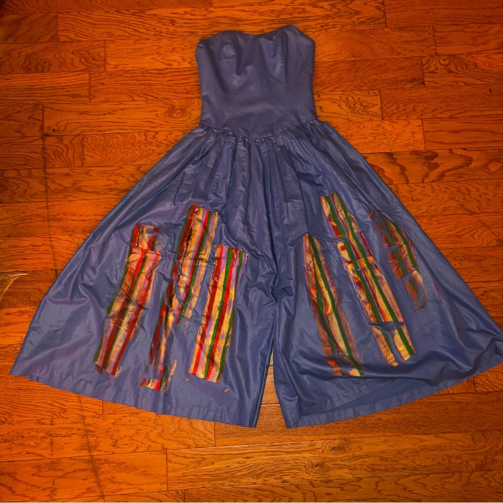 Blue romper internal corset